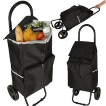 Geantă de cumpărături pe roți cu cadru 95 cm negru