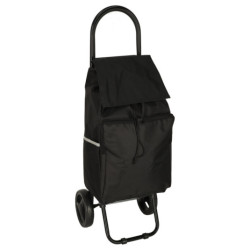 Geantă de cumpărături pe roți cu cadru 95 cm negru