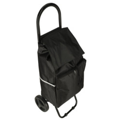 Geantă de cumpărături pe roți cu cadru 95 cm negru