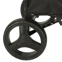 Geantă de cumpărături pe roți cu cadru 95 cm negru