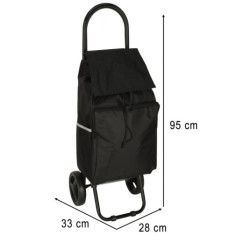 Geantă de cumpărături pe roți cu cadru 95 cm negru
