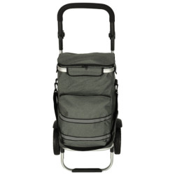 Cărucior cumpărături cu roţi şi cadru 100 cm gri