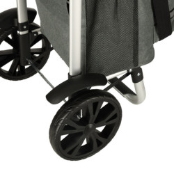 Cărucior cumpărături cu roţi şi cadru 100 cm gri