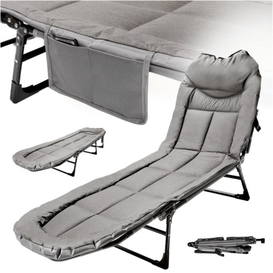 LUARO pat de călătorie pliant pat de camping crap comerț portabil ușor 200x64cm