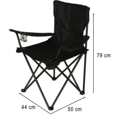 Scaun pliant pentru pescuit LUARO negru
