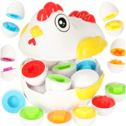 Puzzle educational sortator potrivire forme ou 10 buc gaina