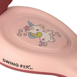 LED Swing FIX S1 trotineta gravitațională cu mâner roz max. 65 kg
