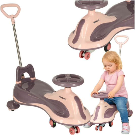 Trotineta LED Swing FIX S2 cu gravitație și mâner violet max. 100 kg