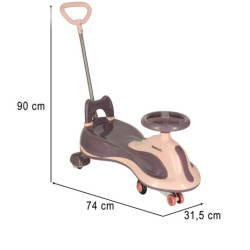 Trotineta LED Swing FIX S2 cu gravitație și mâner violet max. 100 kg