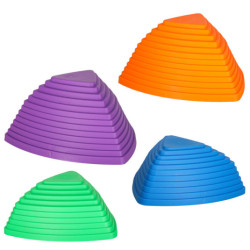 Cale senzorială cu pietre de râu pentru antrenamentul echilibrului podeaua este lava joc 11 elemente colorate