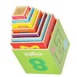 Turn educativ din lemn sortator de forme, care învață să numere 71cm XXL