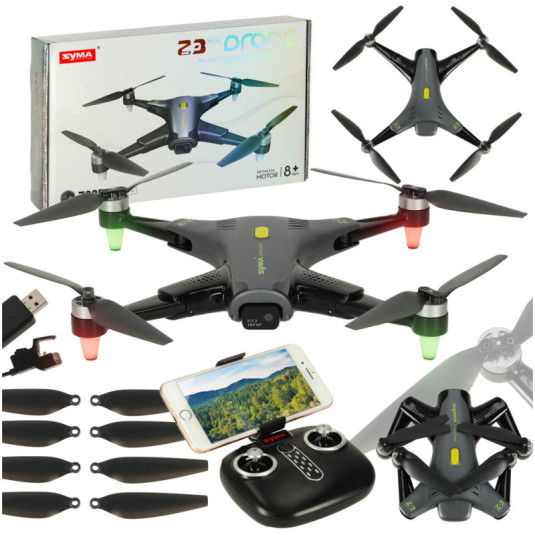 Syma Z3PRO 2,4 GHz 4CH Wi-Fi dron RC negru