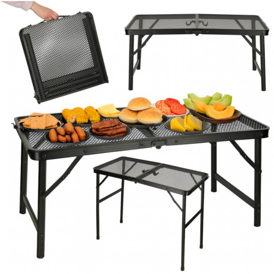 Masă de camping LUARO masă pliabilă 80 x 40 x 66 x 37 cm