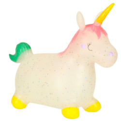 Podium salt pentru copii cu pompă cu unicorn din cauciuc