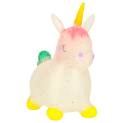 Podium salt pentru copii cu pompă cu unicorn din cauciuc