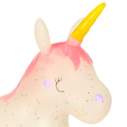 Podium salt pentru copii cu pompă cu unicorn din cauciuc