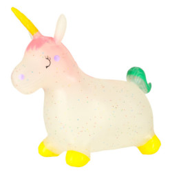 Podium salt pentru copii cu pompă cu unicorn din cauciuc