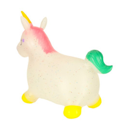 Podium salt pentru copii cu pompă cu unicorn din cauciuc