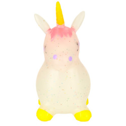 Podium salt pentru copii cu pompă cu unicorn din cauciuc