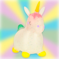 Podium salt pentru copii cu pompă cu unicorn din cauciuc