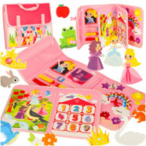 Tablele senzoriale Montessori pentru manipulare pe rucsac roz