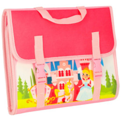 Tablele senzoriale Montessori pentru manipulare pe rucsac roz