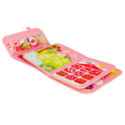 Tablele senzoriale Montessori pentru manipulare pe rucsac roz