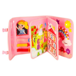 Tablele senzoriale Montessori pentru manipulare pe rucsac roz