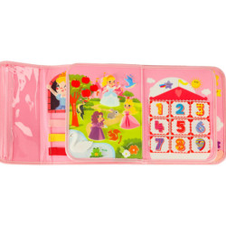 Tablele senzoriale Montessori pentru manipulare pe rucsac roz