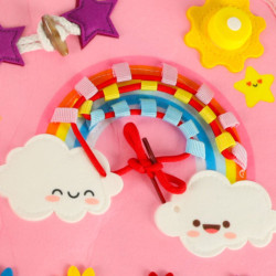 Tablele senzoriale Montessori pentru manipulare pe rucsac roz