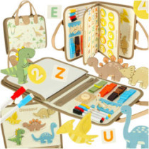 Plăci manipulative senzoriale Montessori pentru dinozaur caz