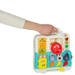 Tablă de manipulare senzorială Montessori cu mânere urs XXL cu lumină și sunet