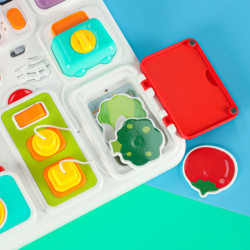 Tablă senzorială de manipulare Montessori ceas de bucătărie lumină și sunet