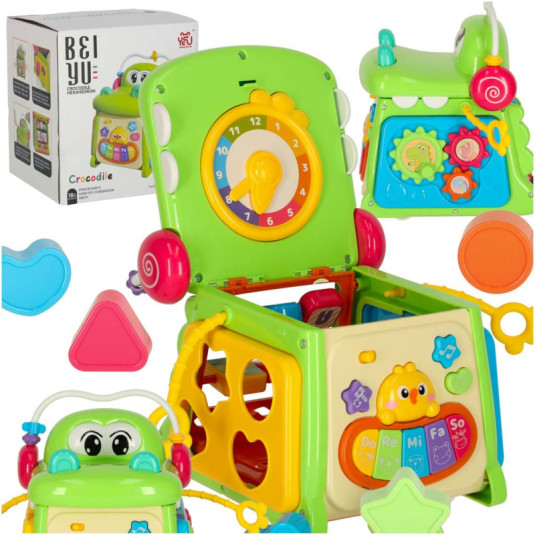 Cub sortor educativ cu pian crocodil 4în1