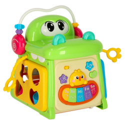 Cub sortor educativ cu pian crocodil 4în1