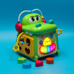 Cub sortor educativ cu pian crocodil 4în1