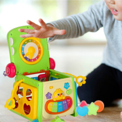 Cub sortor educativ cu pian crocodil 4în1