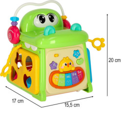 Cub sortor educativ cu pian crocodil 4în1
