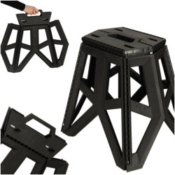 Scaun pliabil Scaun turistic negru Scaun camping portabil 39,5 cm negru
