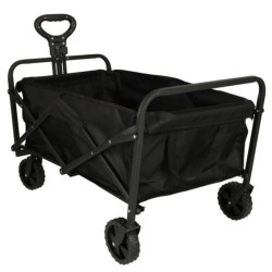 Cărucior de plajă pliabil cărucior turistic cu rotire 360 cu mâner telescopic