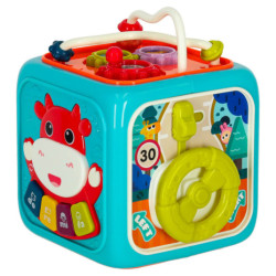 Cub educativ pian interactiv 6in1 Bibi-inn albastru