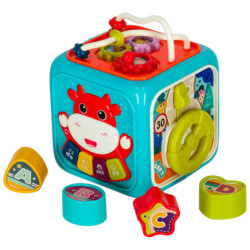 Cub educativ pian interactiv 6in1 Bibi-inn albastru