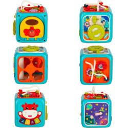 Cub educativ pian interactiv 6in1 Bibi-inn albastru