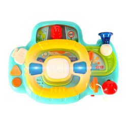 Volan interactiv pentru copii simulator muzică sunete albastru