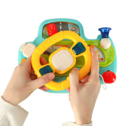Volan interactiv pentru copii simulator muzică sunete albastru