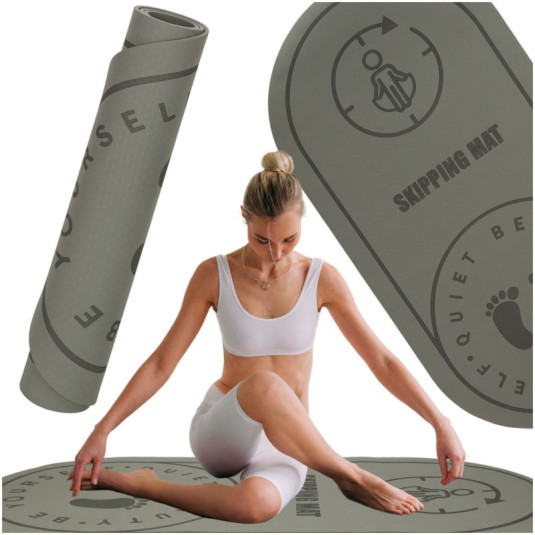 Saltea antifonica pentru exercitii yoga 127x63x0,6 cm neagra
