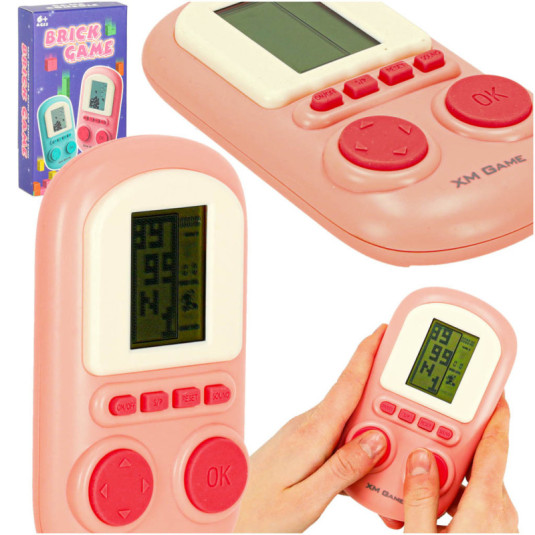 Joc electronic arcade portabil consolă roz