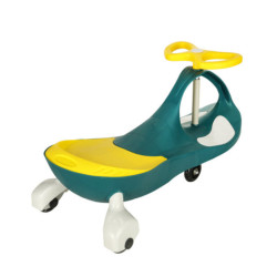 Pista de curse cu gravitație cu roți LED luminoase verde galben