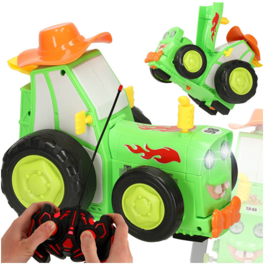 Tractor RC tractor săltăreț dansator sunet verde
