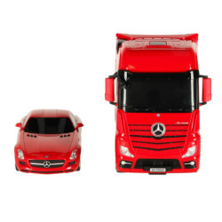 Mașină RC 1:26 Mercedes-Benz Actros roșie